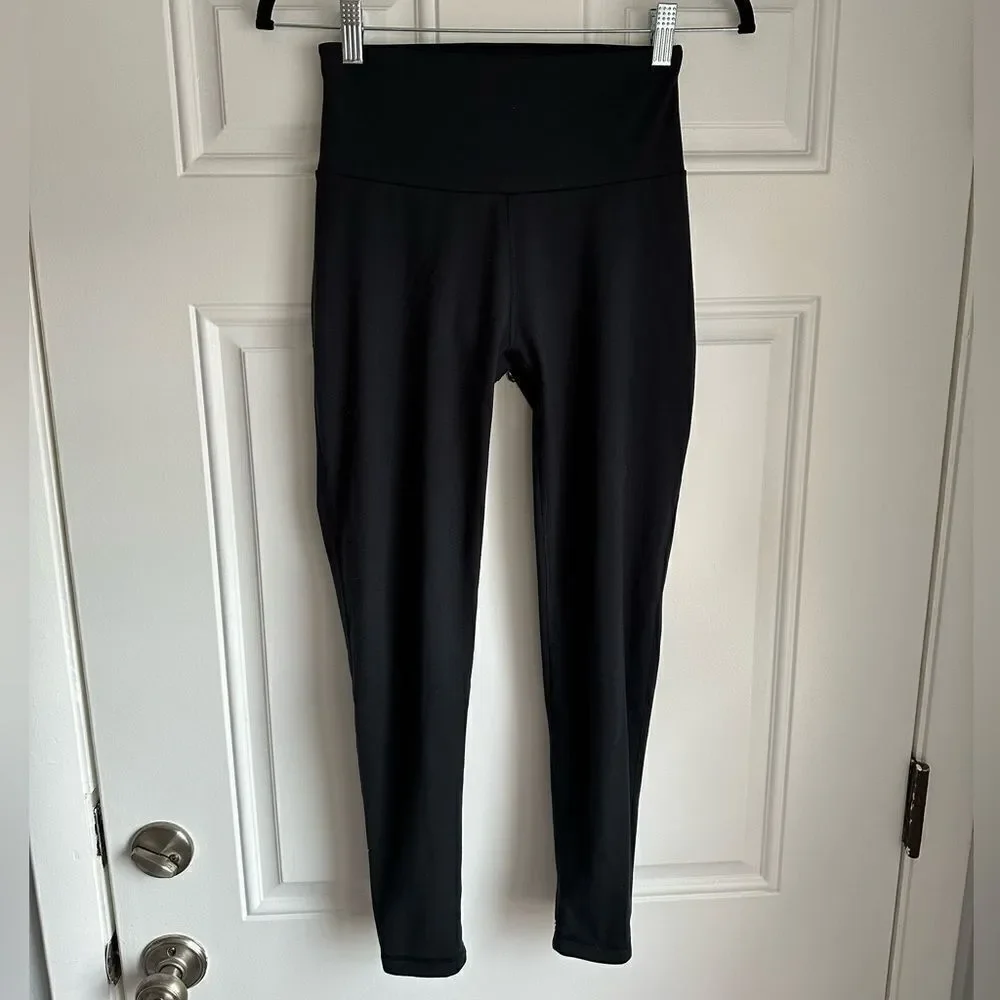 Adidas size m‎ black YOGA ESSENTIALS HIGH-WAISTED LEGGINGS aeroready